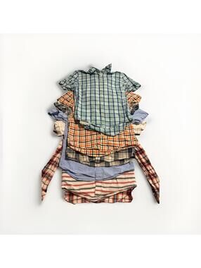 Lot of 6 Tommy Hilfiger Medium Short Sleeve Button-down Bonus long sleeve (A31)